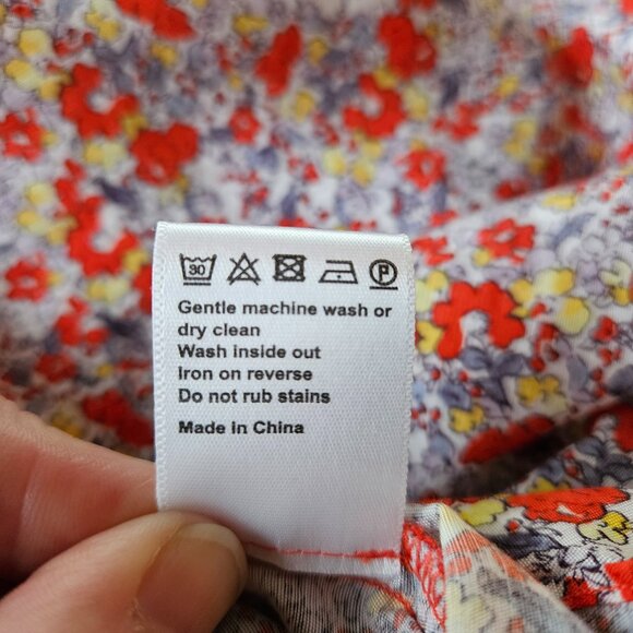 ME+EM Floral Peasant Blouse with Flutter Sleeves Size 10 - Picture 9 of 10